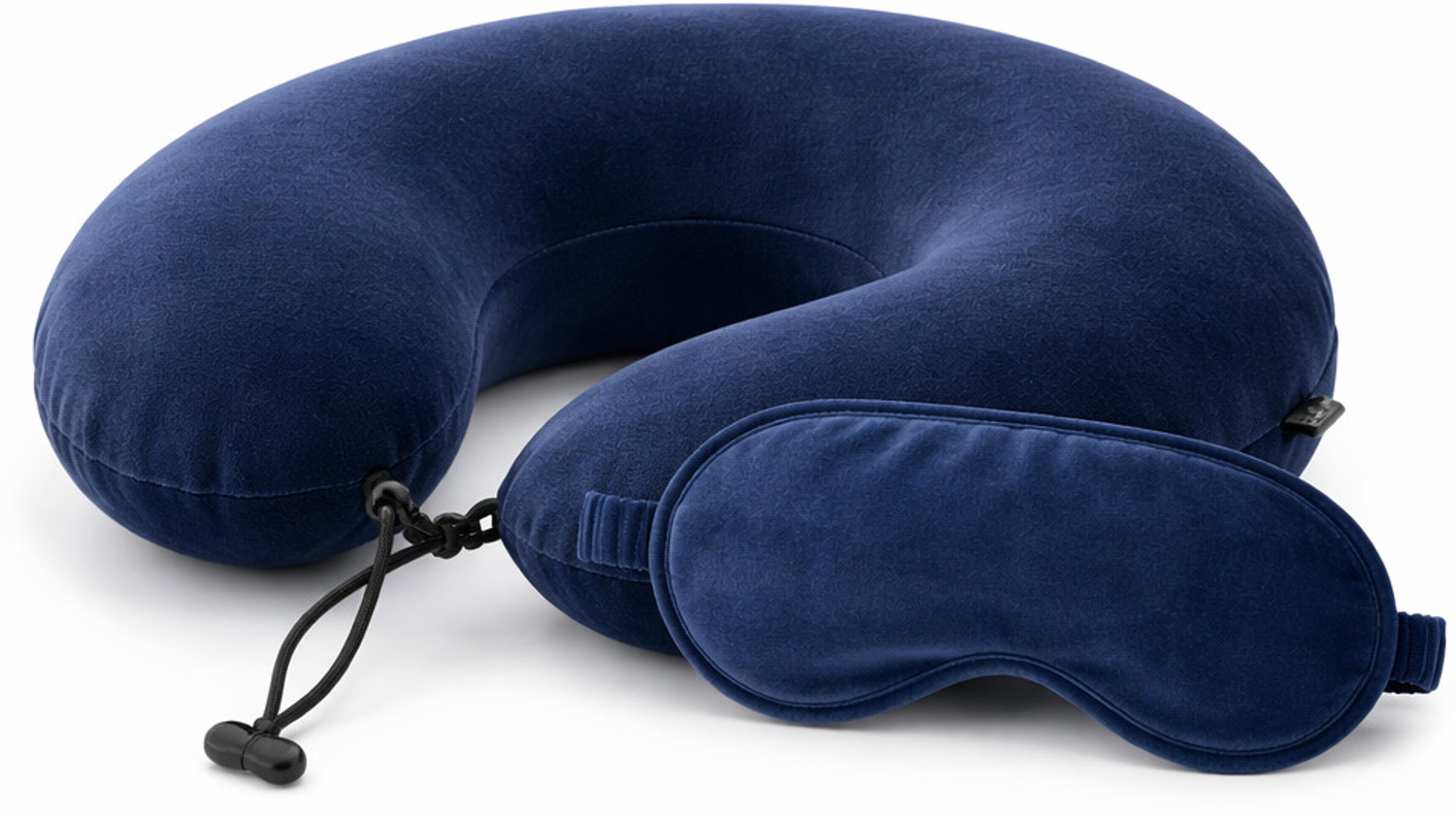 Image of softvibes creations Dark Blue Travel Neck Pillow with Eye Mask, U Shape Pillow(dark blue) Neck Pillow & Eye Shade