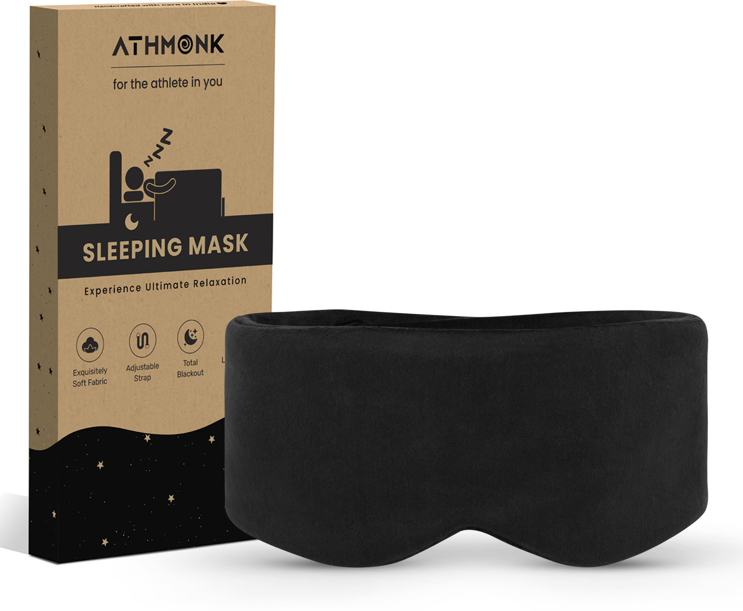 Image of Athmonk Extra-Wide Eye Mask For Sleeping With Velcro Strap Eye Shade