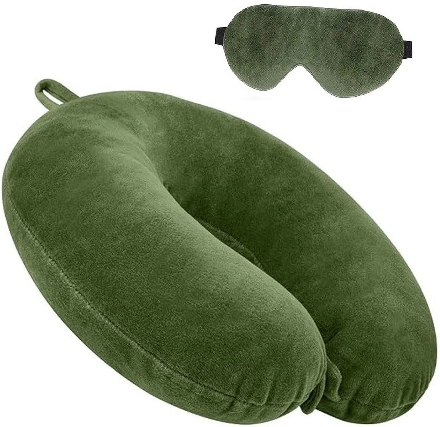 Image of J S R Neck Pillow for Travel in Flight /Car /Train for Sleeping, Neck Support Neck Pillow & Eye Shade