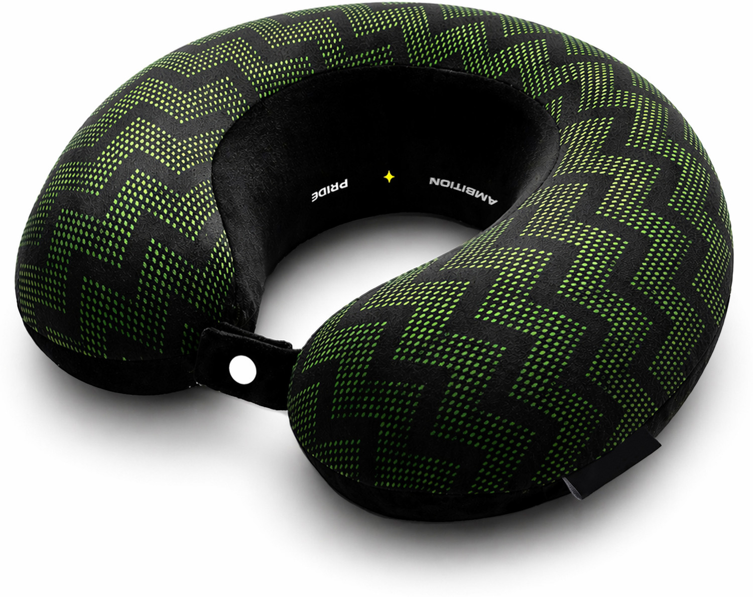 Image of NASHER MILES Harry Potter Slytherin Memory Foam Neck Pillow Washable Cover 360 Neck Support Neck Pillow (Black, Green)