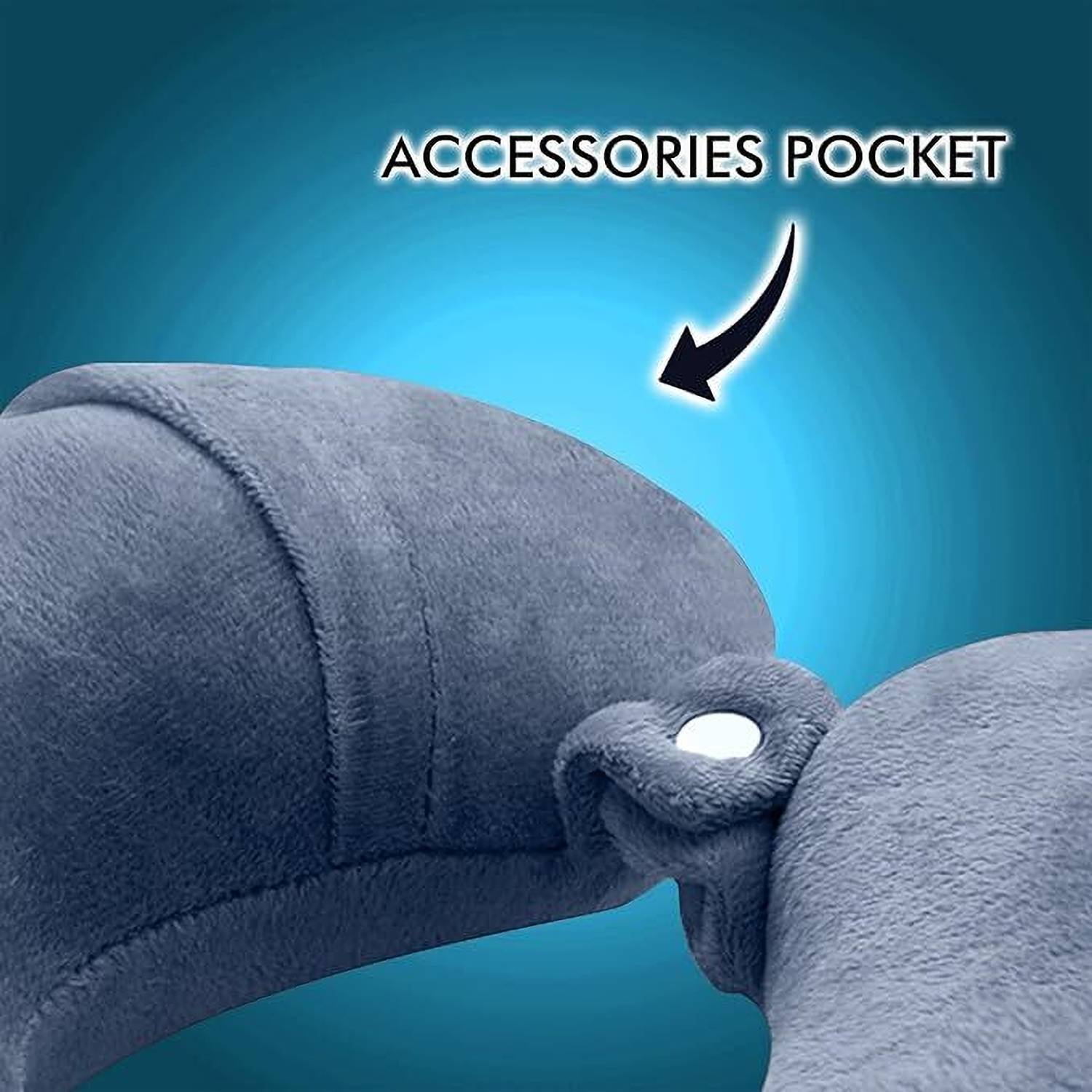 JSR_MART Velvet U Shaped Neck Pillow with Eye Mask - Image 3