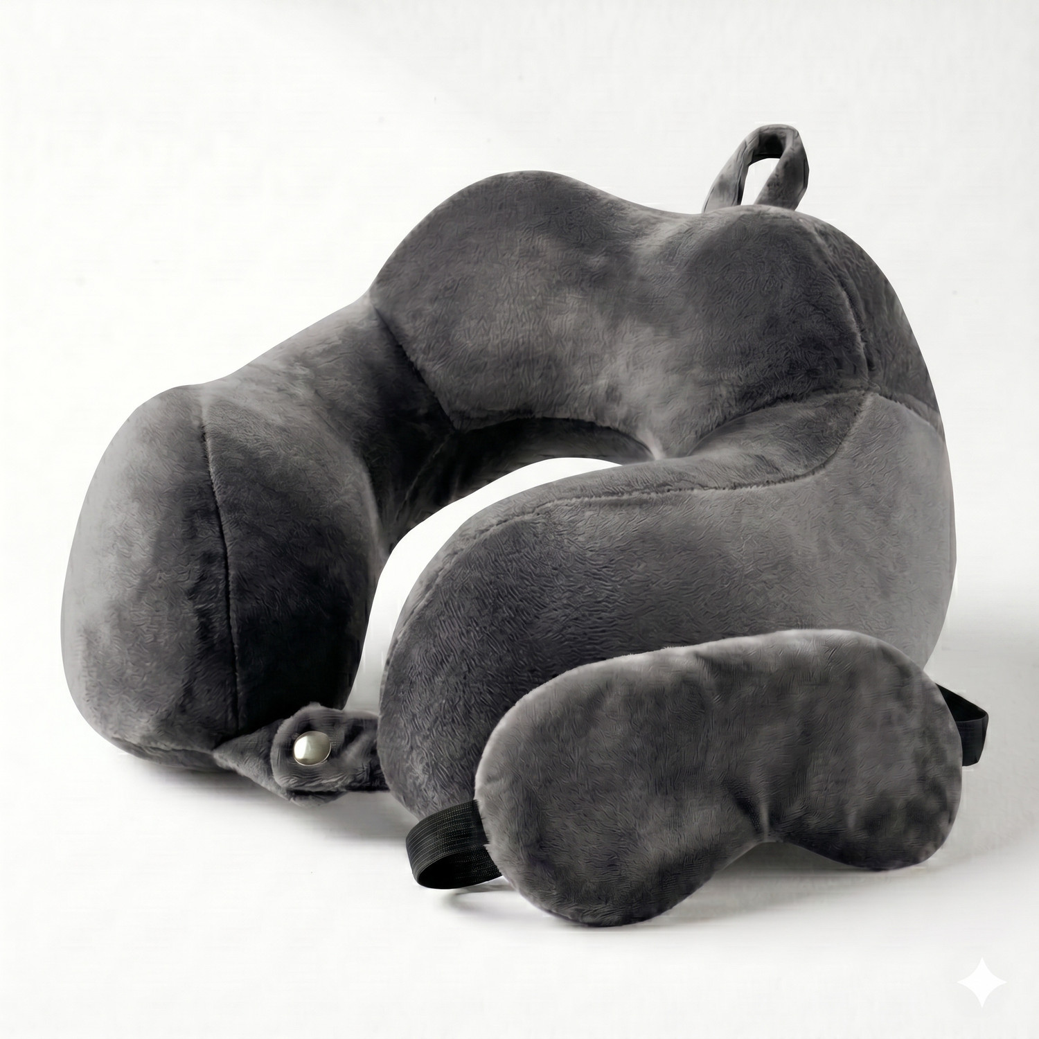 Image of Vibento 360 Neck Support Travel Pillow for Flight, Car & Office Comfort Neck Pillow & Eye Shade