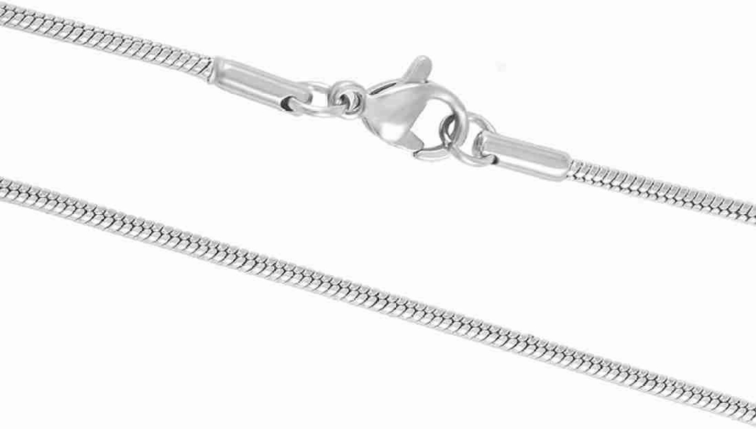 Image of REVERSEA 100% Silver 2mm Round Thin Waterproof Necklace Chain Silver Plated Stainless Steel Chain
