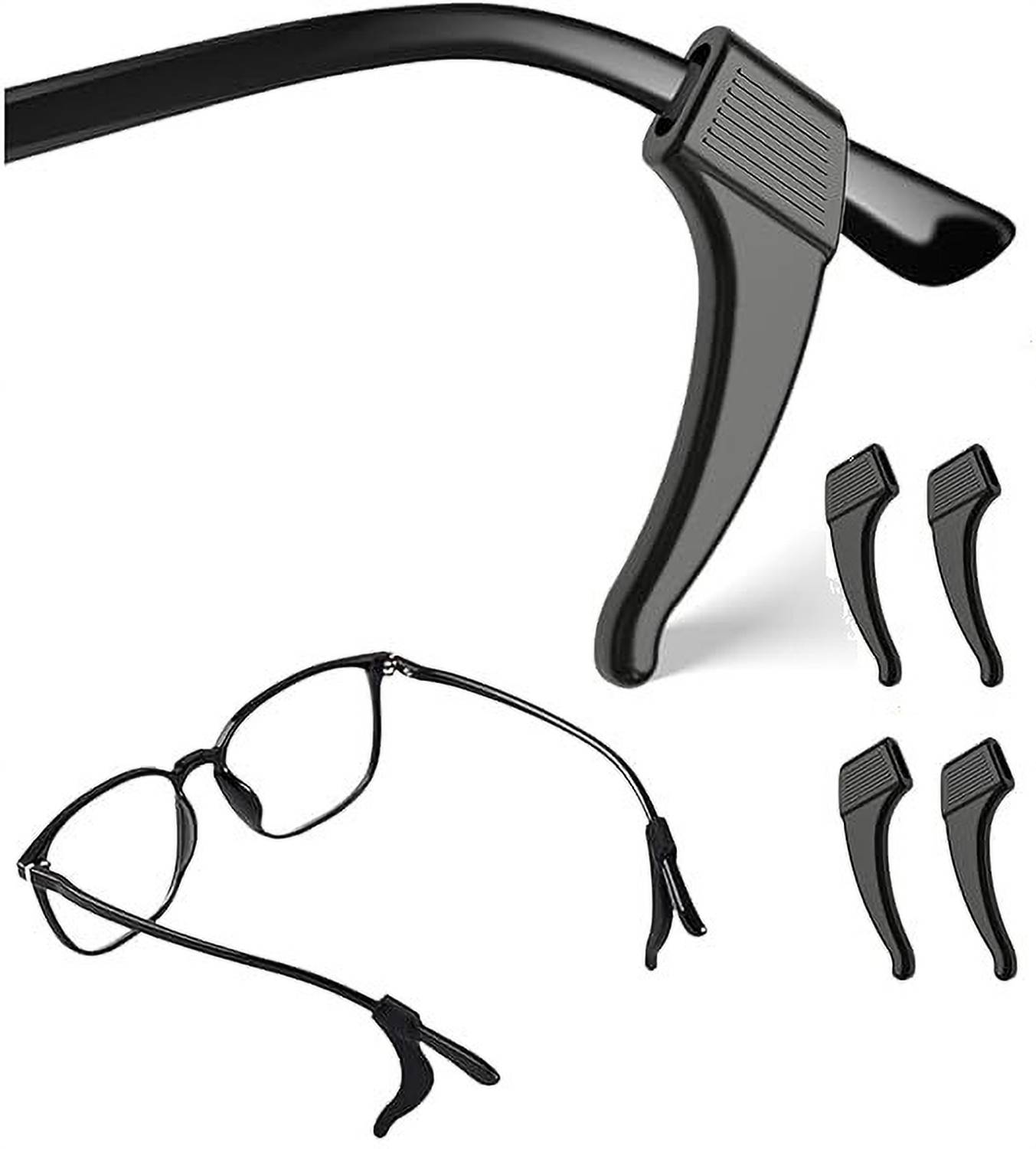 ARDAKI specs for women and men, 2-Pair silicone Ear Hook for specs for women and men, silicone Ear Hook for Laboratory, Power Tool, Welding, Wood-working Safety Goggle