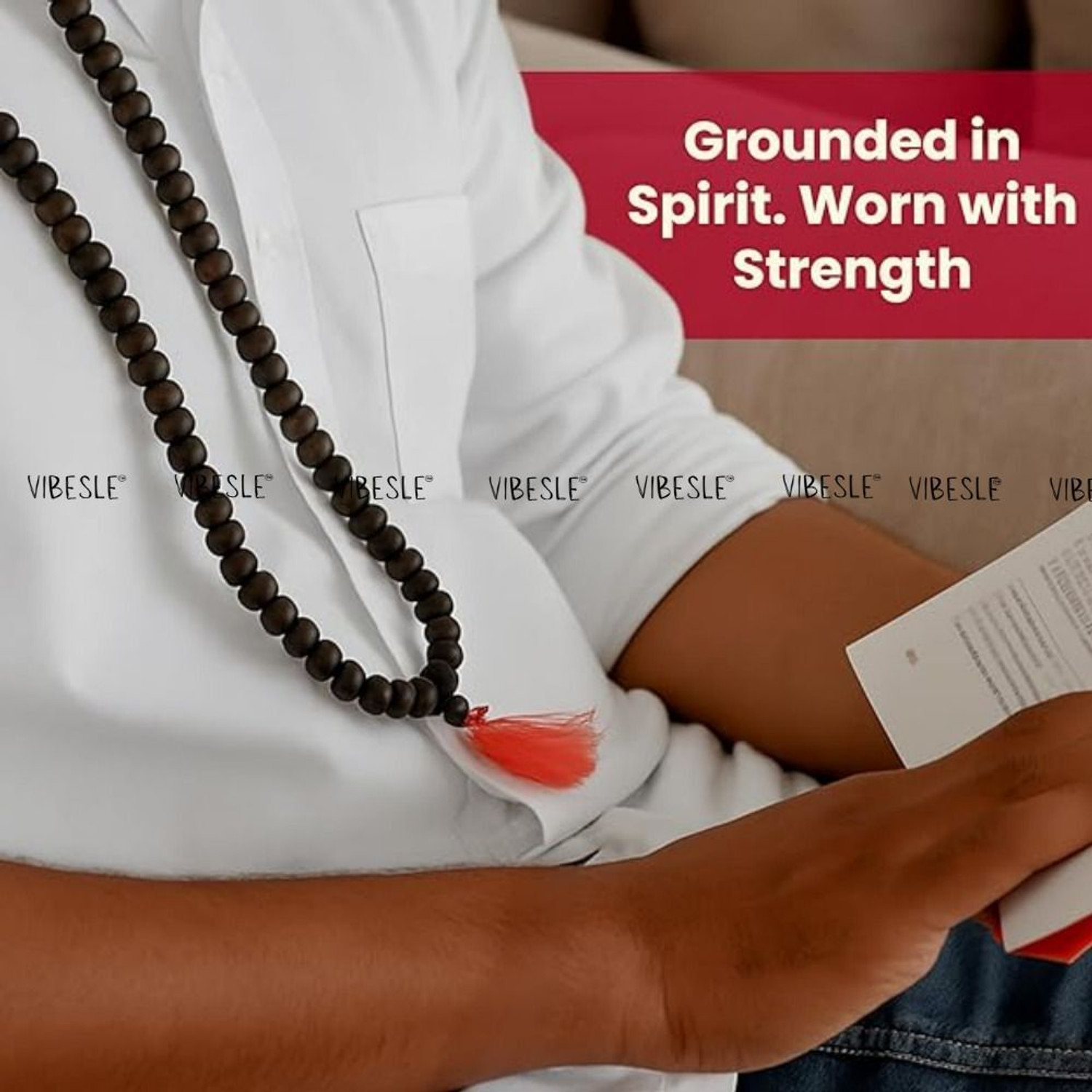 Image of BHM Collection Original Karungali Malai | Black Ebony Beads Mala Wood Chain