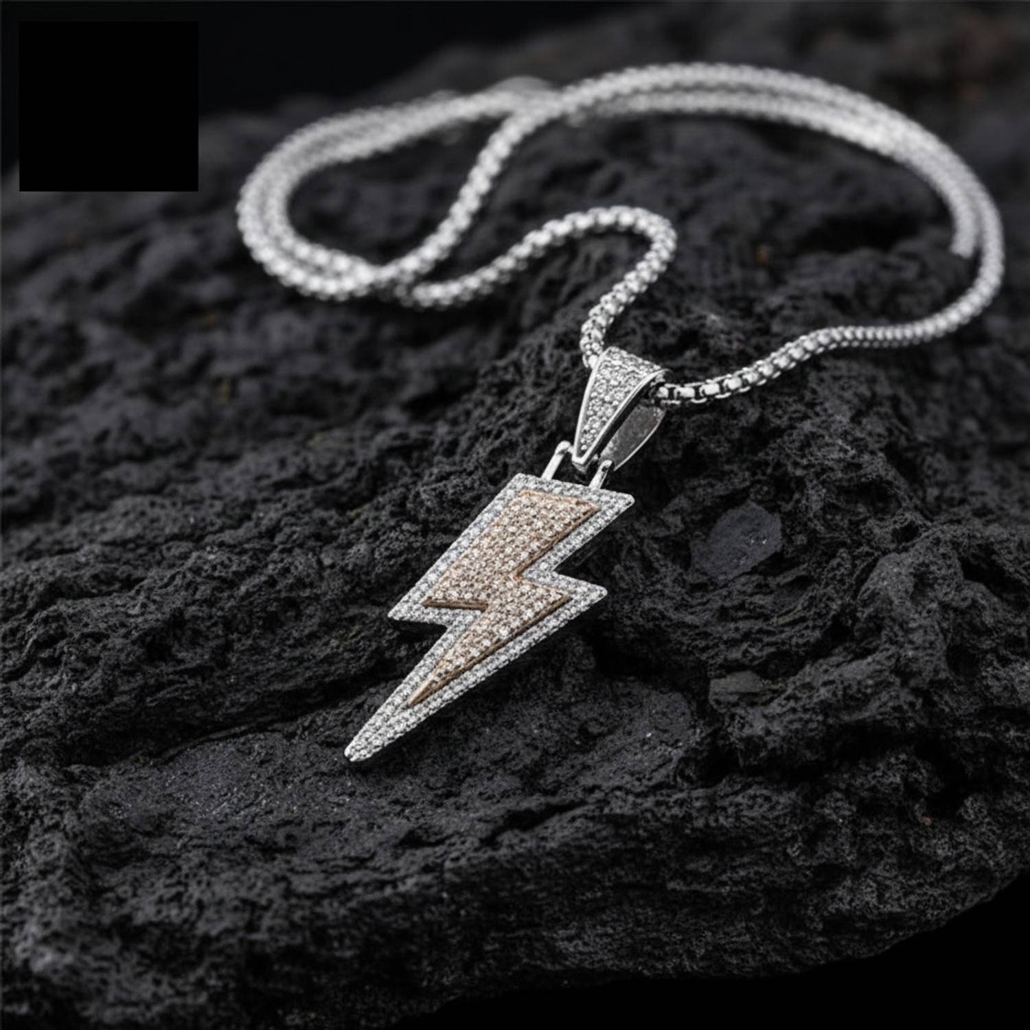 P.R.प्रिंट्स Stylish Lightning Bolt Pendant Chain - Image 4