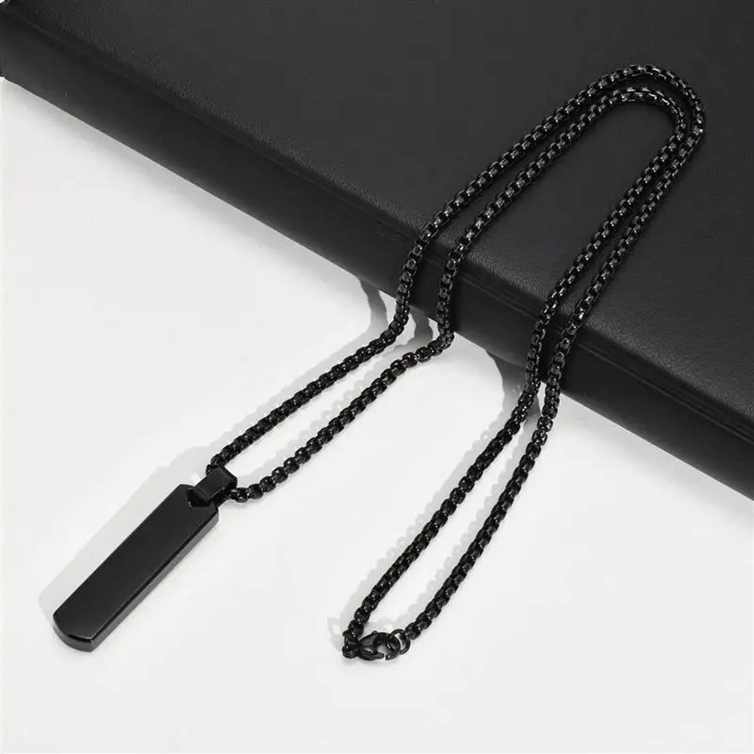 Thrillz Silver Bar Pendant for Men - Image 4