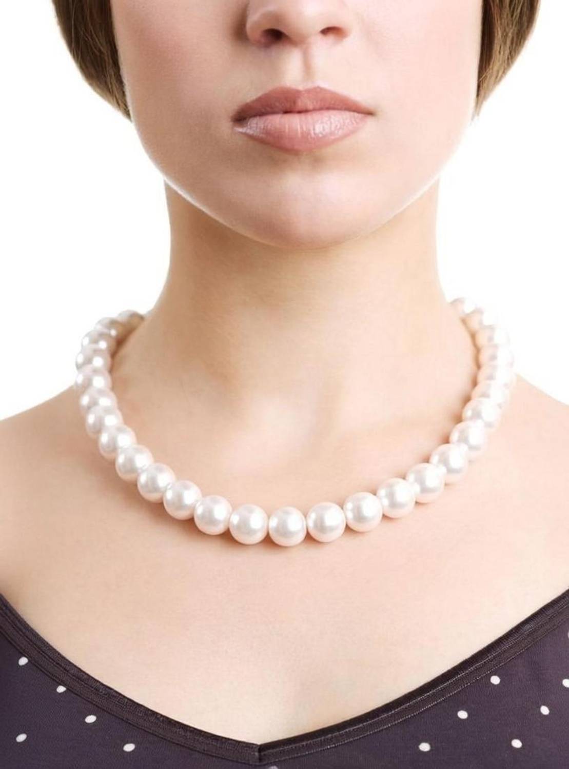 Agrawal Sales Women stylish pearl necklace 14 mm pearl Pearl Mother of Pearl Necklace