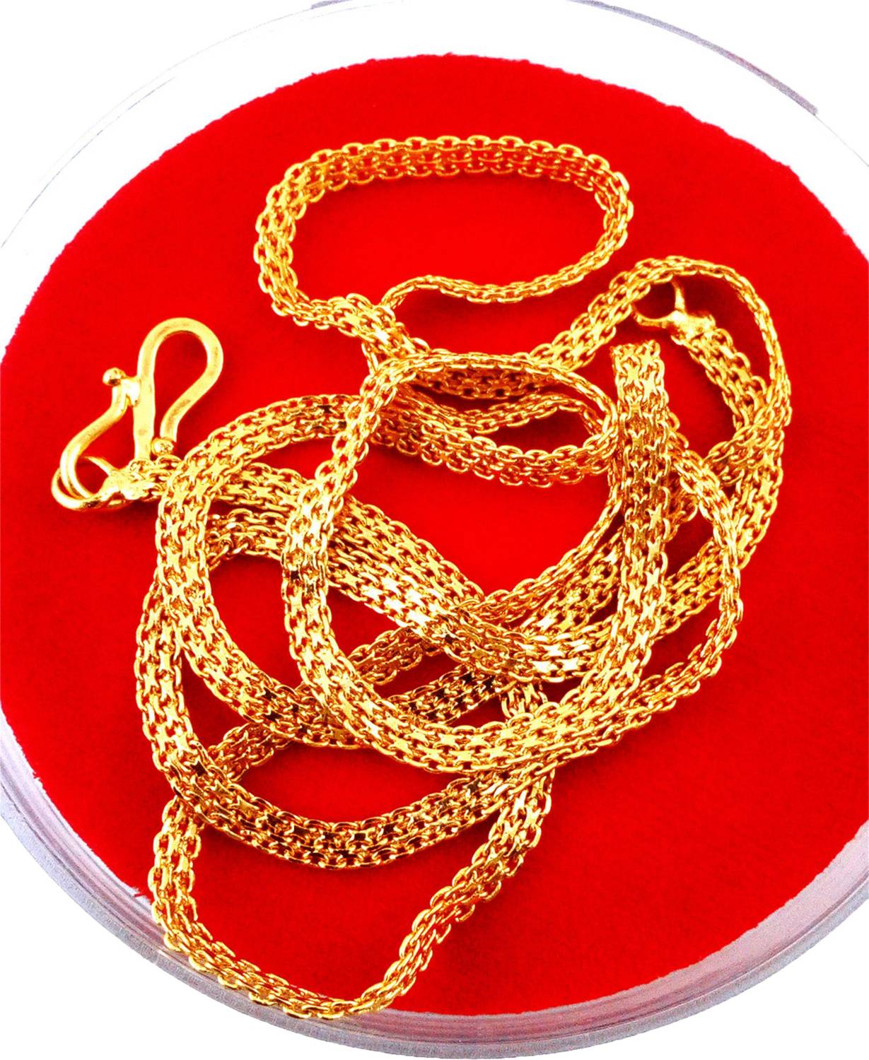 ABC One Gram Gold-plated Plated Brass Chain