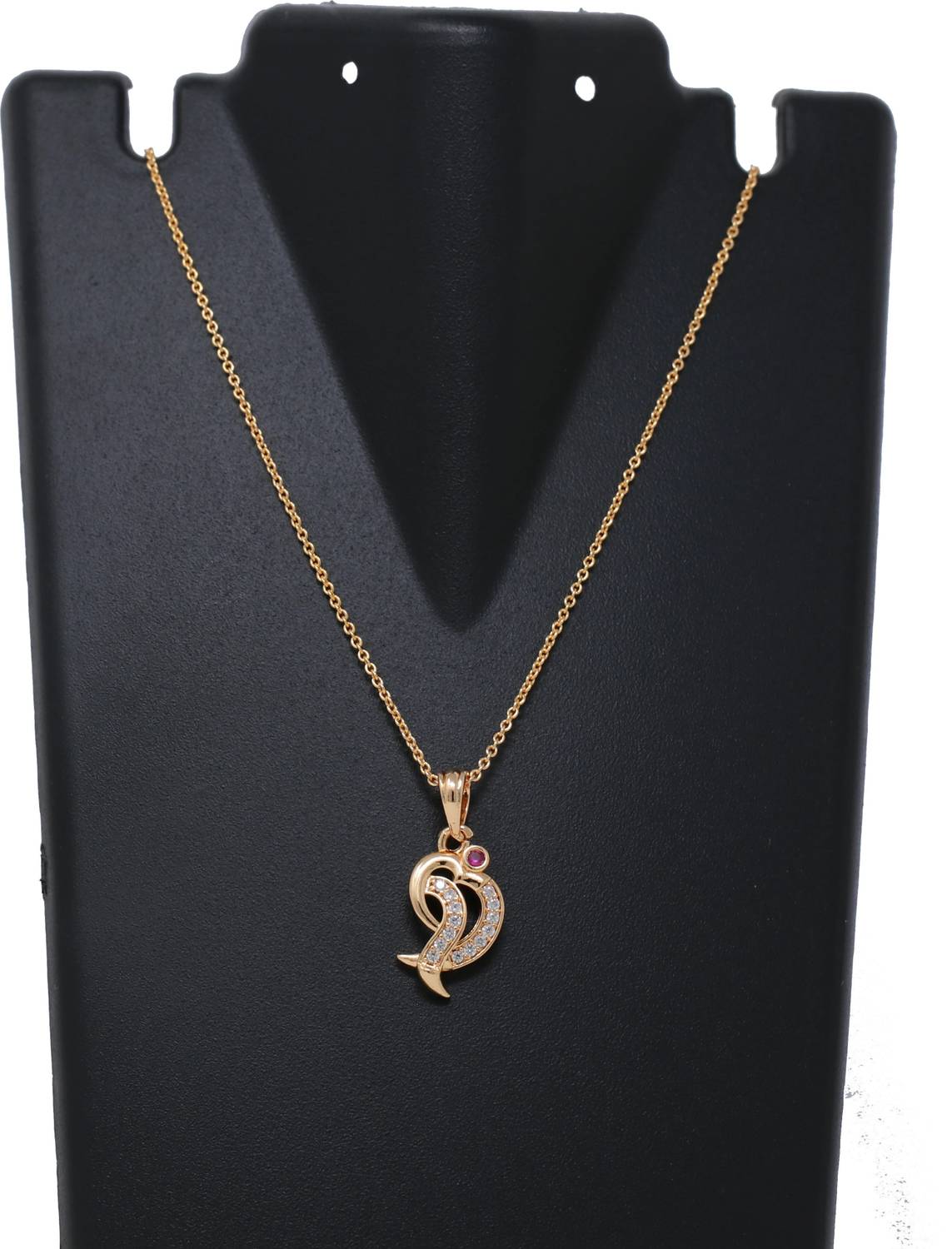 Bluewhale rose gold neck chain for women Diamond Gold-plated Plated Brass Necklace