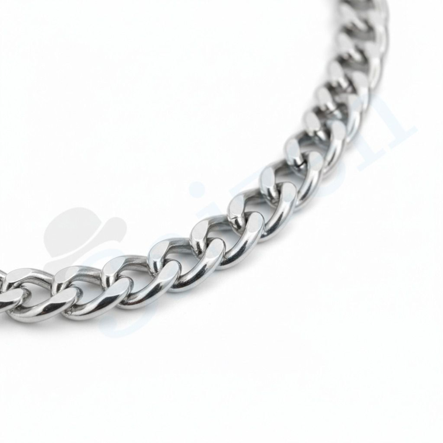 Image of Saizen Silver Plated Classic Link 24 Inch Chain Necklace for Men and Boys Sterling Silver Plated Stainless Steel Chain