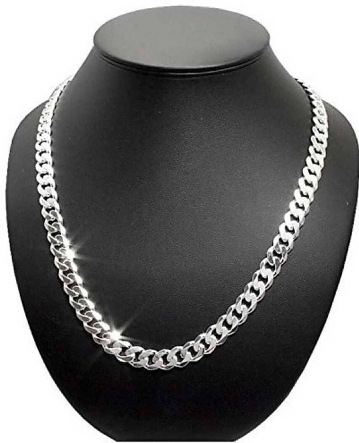 ANVIKA Stainless Steel Silver Chain For Men Boys Sterling Silver Plated Chain Stainless Steel Chain