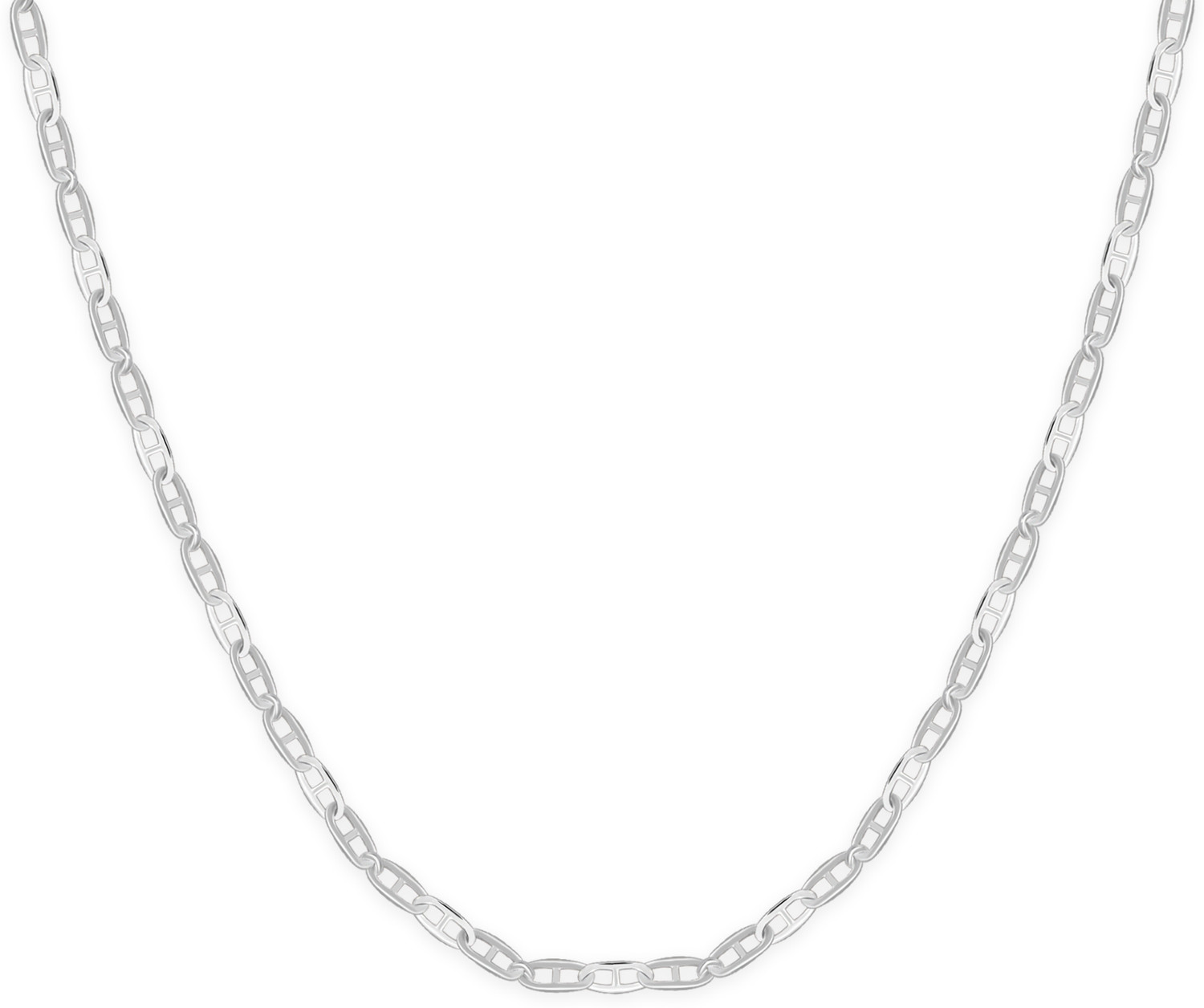 Image of GIVA Rhodium Plated Sterling Silver Chain