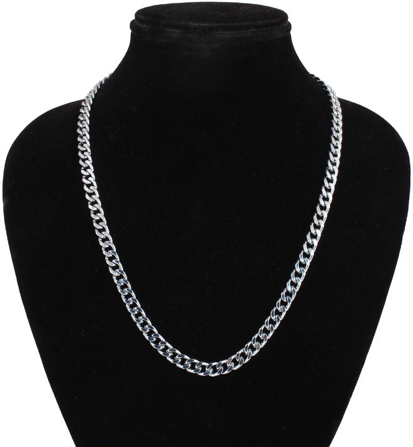 Image of Jagsun Mens Thick Chain 20 Inches Sterling Silver Plated Stainless Steel Chain
