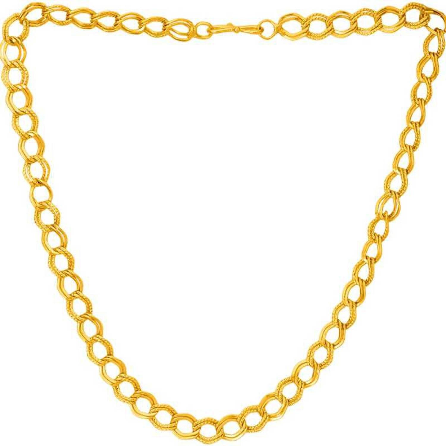 Trendy Gold LIGHT YELLOW COLOUR PLATED SIZE 20-21 INCH Gold-plated Plated Alloy Chain