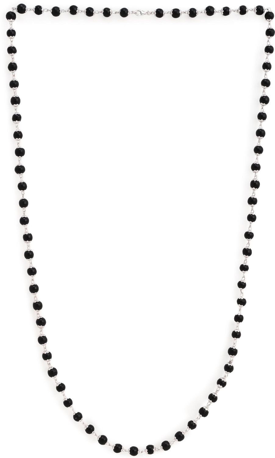 Image of DIVINE HINDU Karungali Malai with Silver Caps | 108 Beads | 6MM Beads Mala for Men & Women Wood Necklace