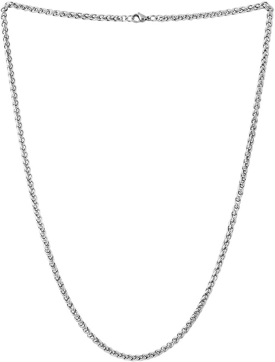 YELLOW Chimes Stainless Steel Wheat Chain Necklace - Image 5