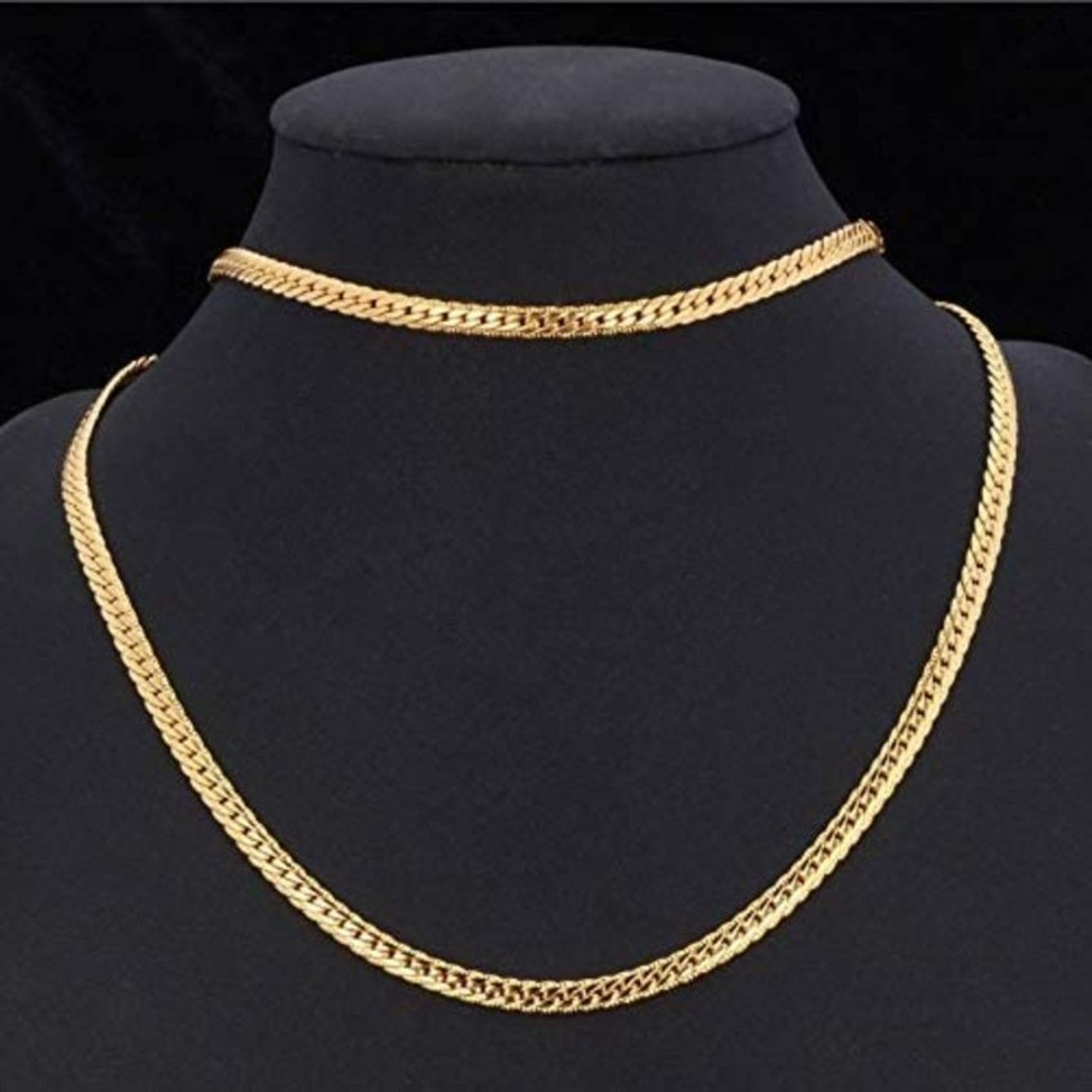 Image of Litchi Classic 316L Stainless Steel Silver for Men Gold-plated Plated Stainless Steel Chain