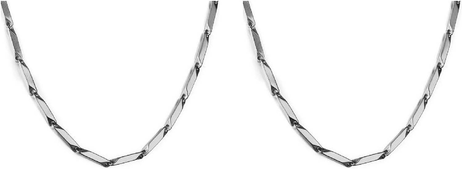 Crazy Fashion Combo of Dazzling Solid Titanium Plated Silver Stainless Steel Chain for Men Stainless Steel Chain