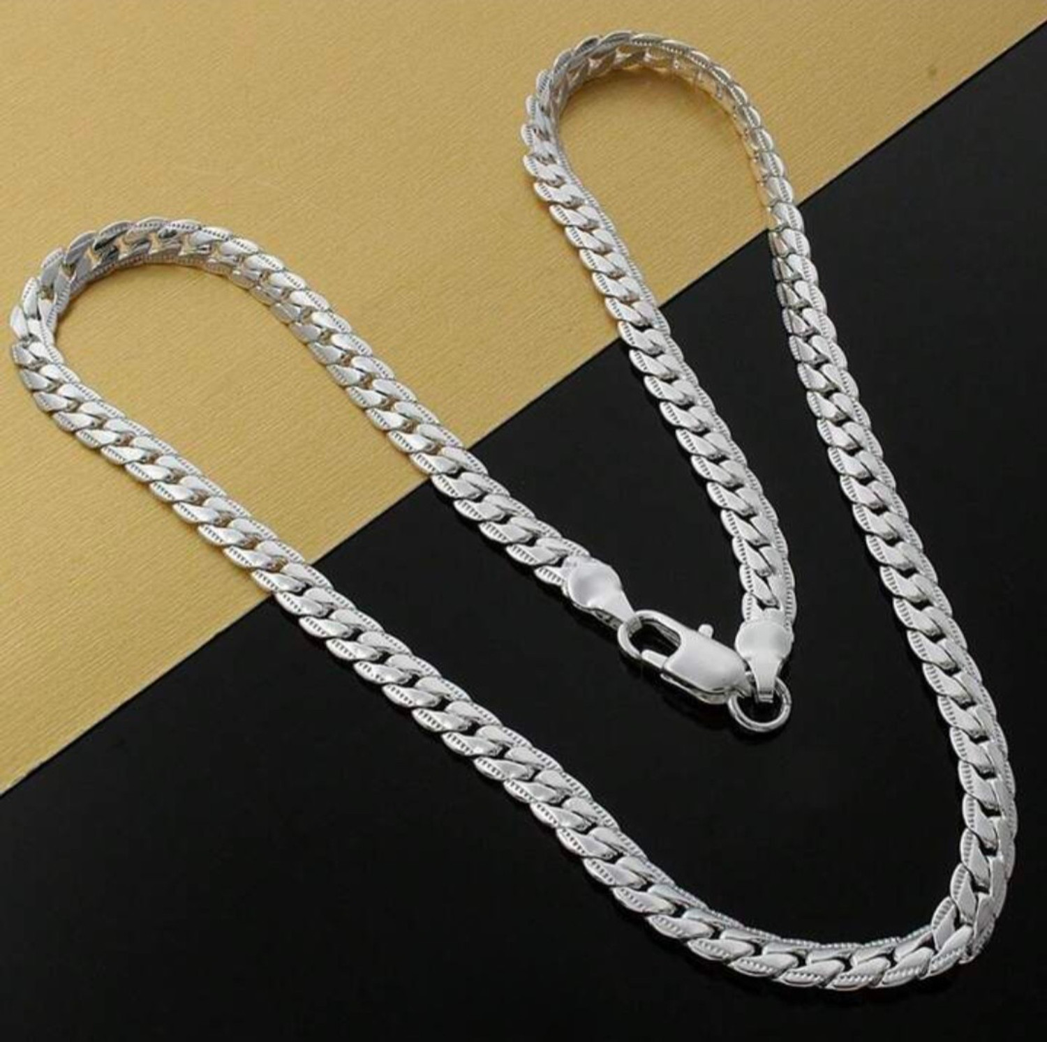Image of JUNKY JEWEL Herringbone Silver Chain For Men Stylish Necklace For men Chain for boys Gold-plated Plated Stainless Steel Chain
