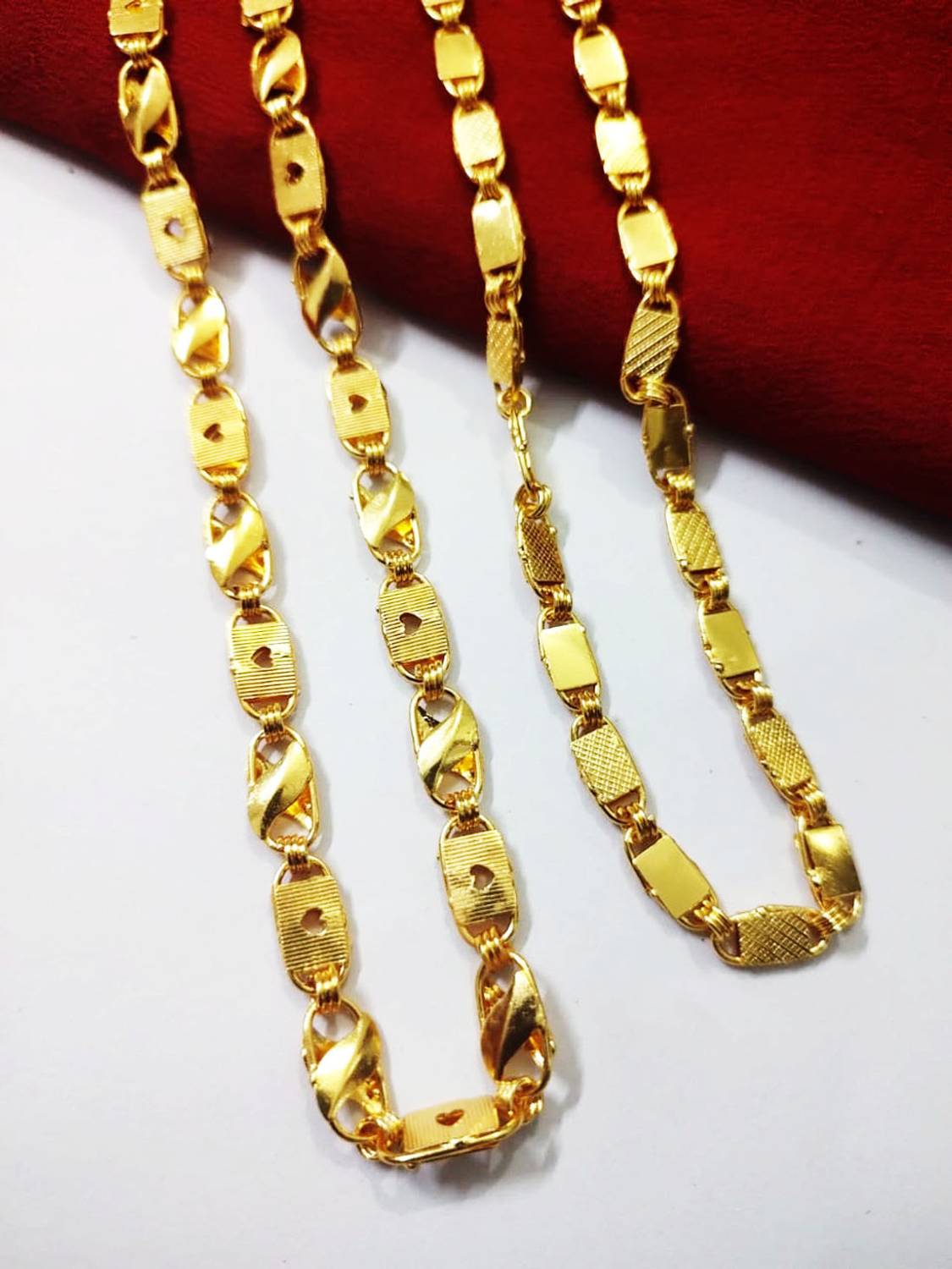 aggrawal MEN CHAIN Gold-plated Plated Brass Chain Set