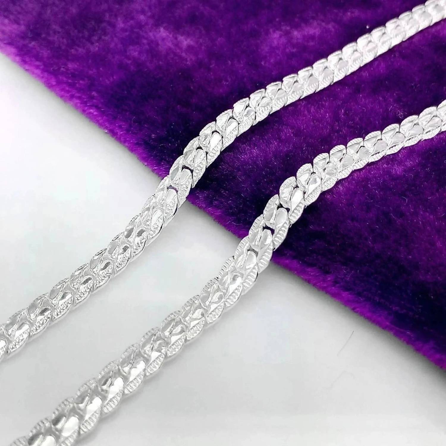 RV jewels Silver Plated Stainless Steel Chain - Image 2