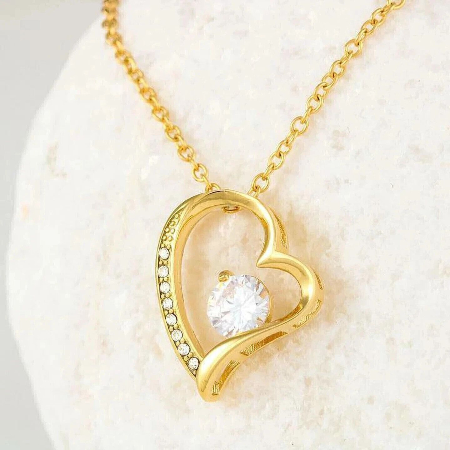 Image of FABUNORA Best Birthday Gift For Wife - Pure 925 Sterling Silver Silver Necklace Gift Set Cubic Zirconia Sterling Silver Chain