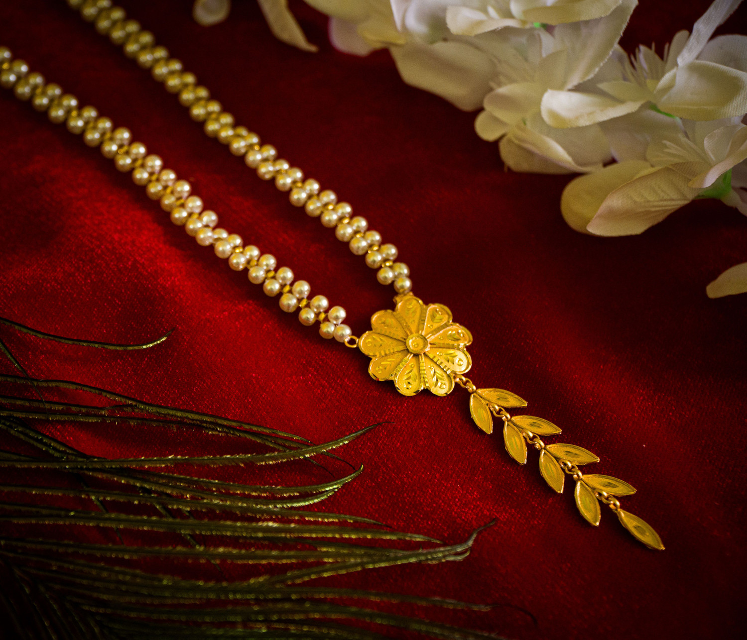 Image of Soumi store pearl short necklace Pearl Gold-plated Plated Copper Necklace