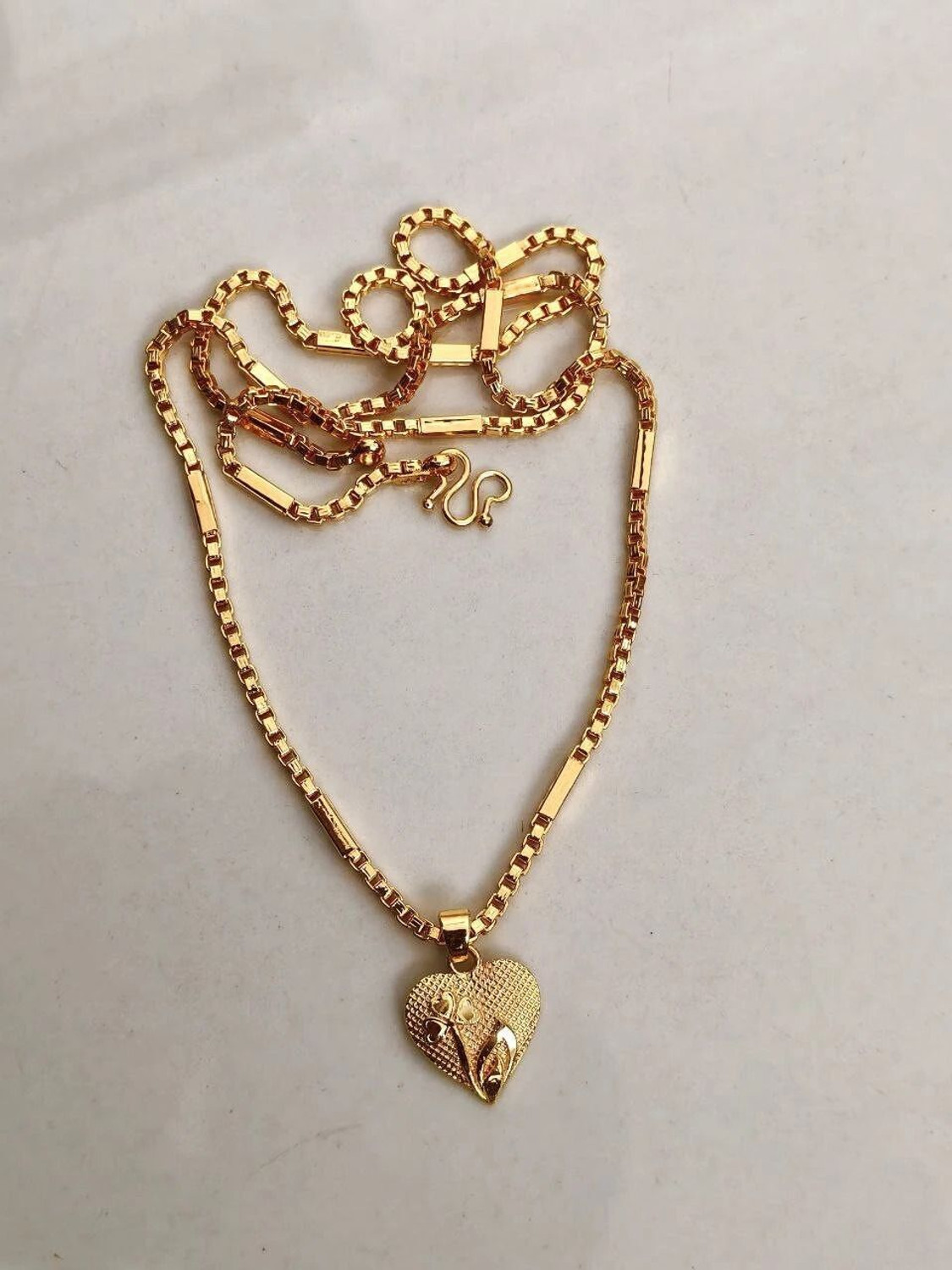 Image of HN JEWELLERY One Gram Gold Plated Chain Pendant Jewellery For Women And Girl 24 Inch Long Gold-plated Plated Brass Chain