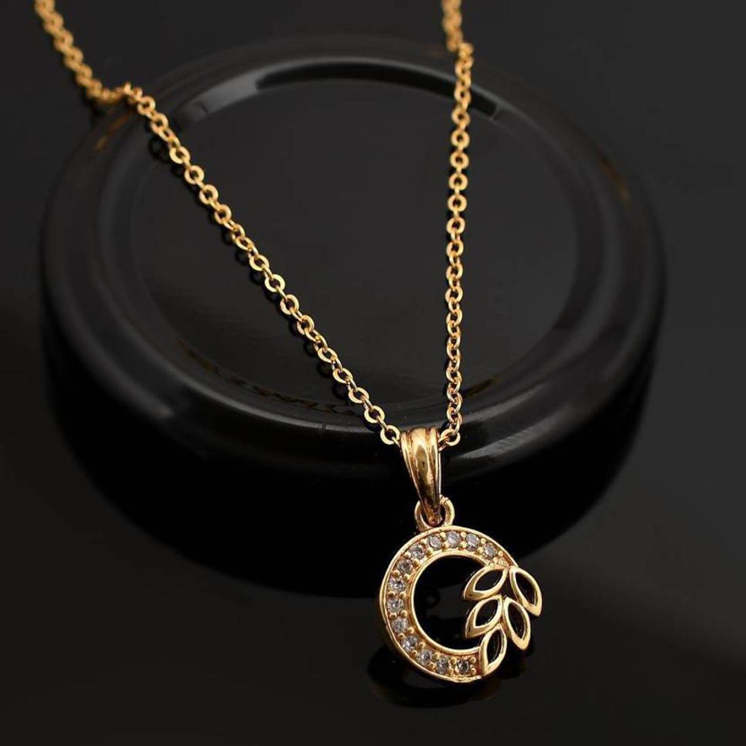 BELWICK Diamond Gold-plated Plated Brass Necklace Set