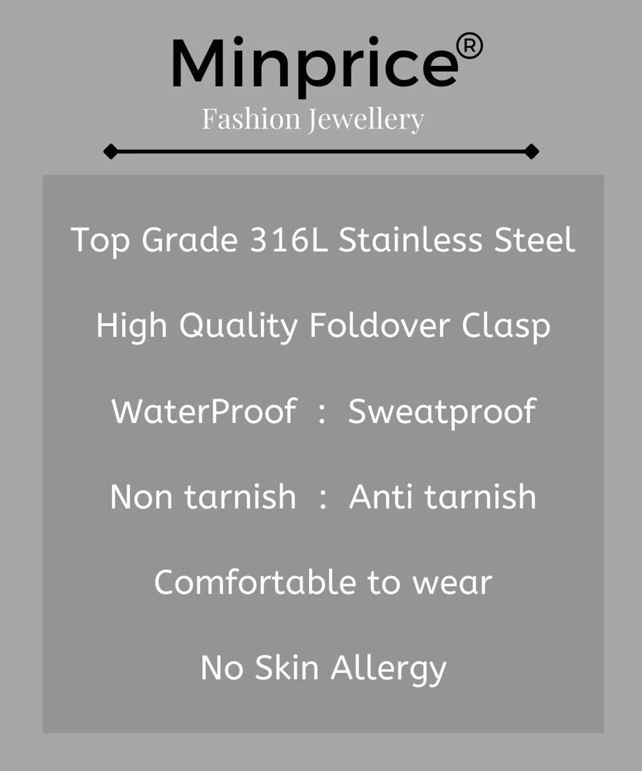 Image of Minprice Waterproof Pure Stainless Steel 6mm Patti Stylish Neck Chain Stainless Steel Chain