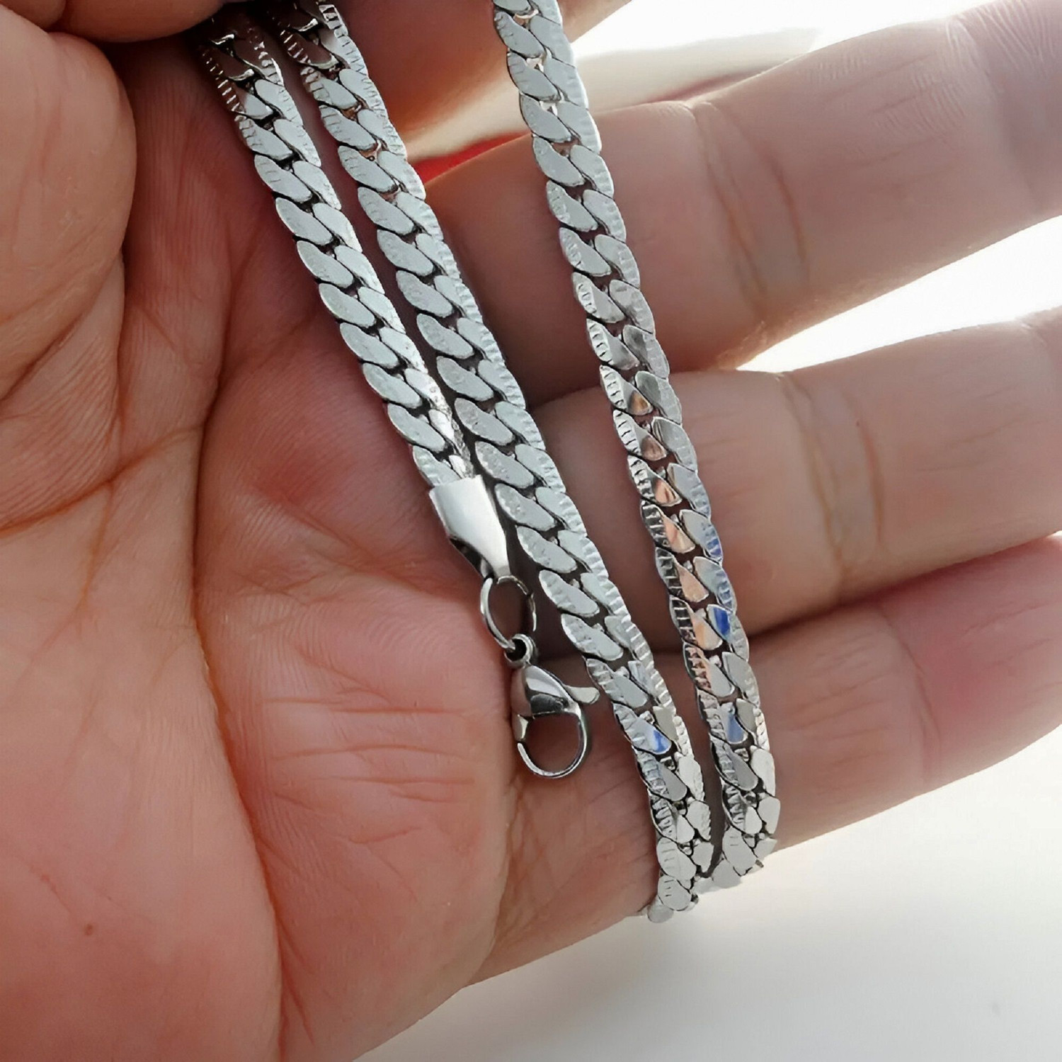 Image of Minprice Waterproof Pure Stainless Steel 6mm Patti Stylish Neck Chain Stainless Steel Chain