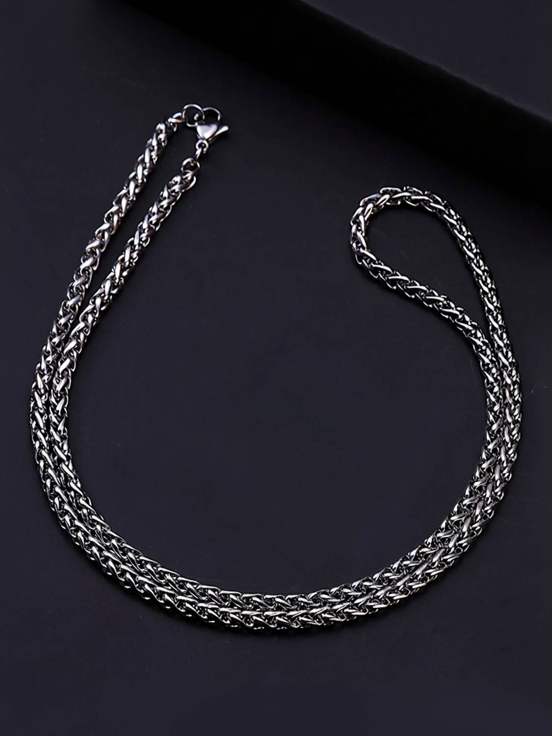 YELLOW Chimes Stainless Steel Wheat Chain Necklace - Image 1