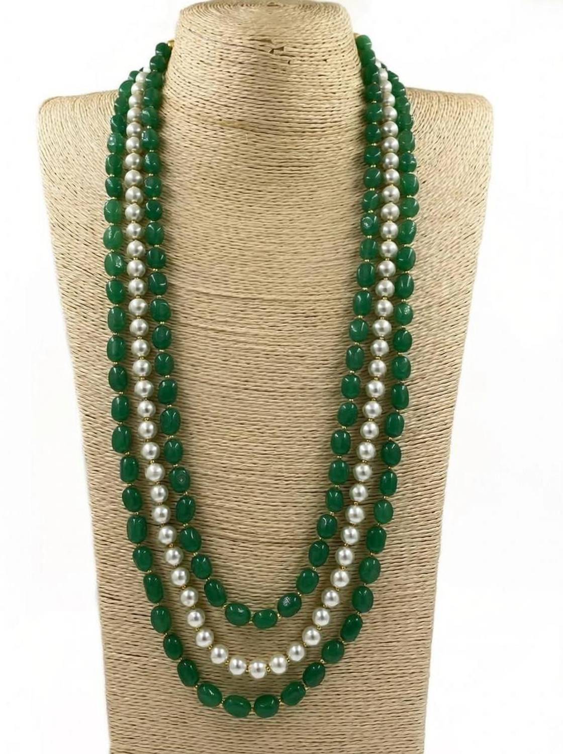 Aamrapali Silver Gems Women Gold-plated Plated Stone, Alloy Necklace Jade Gold-plated Plated Stone, Alloy Necklace