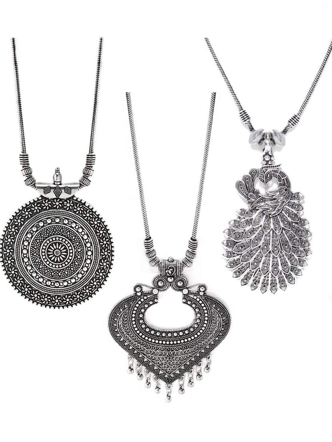 Foxy Trend Black Silver Plated Alloy Necklace