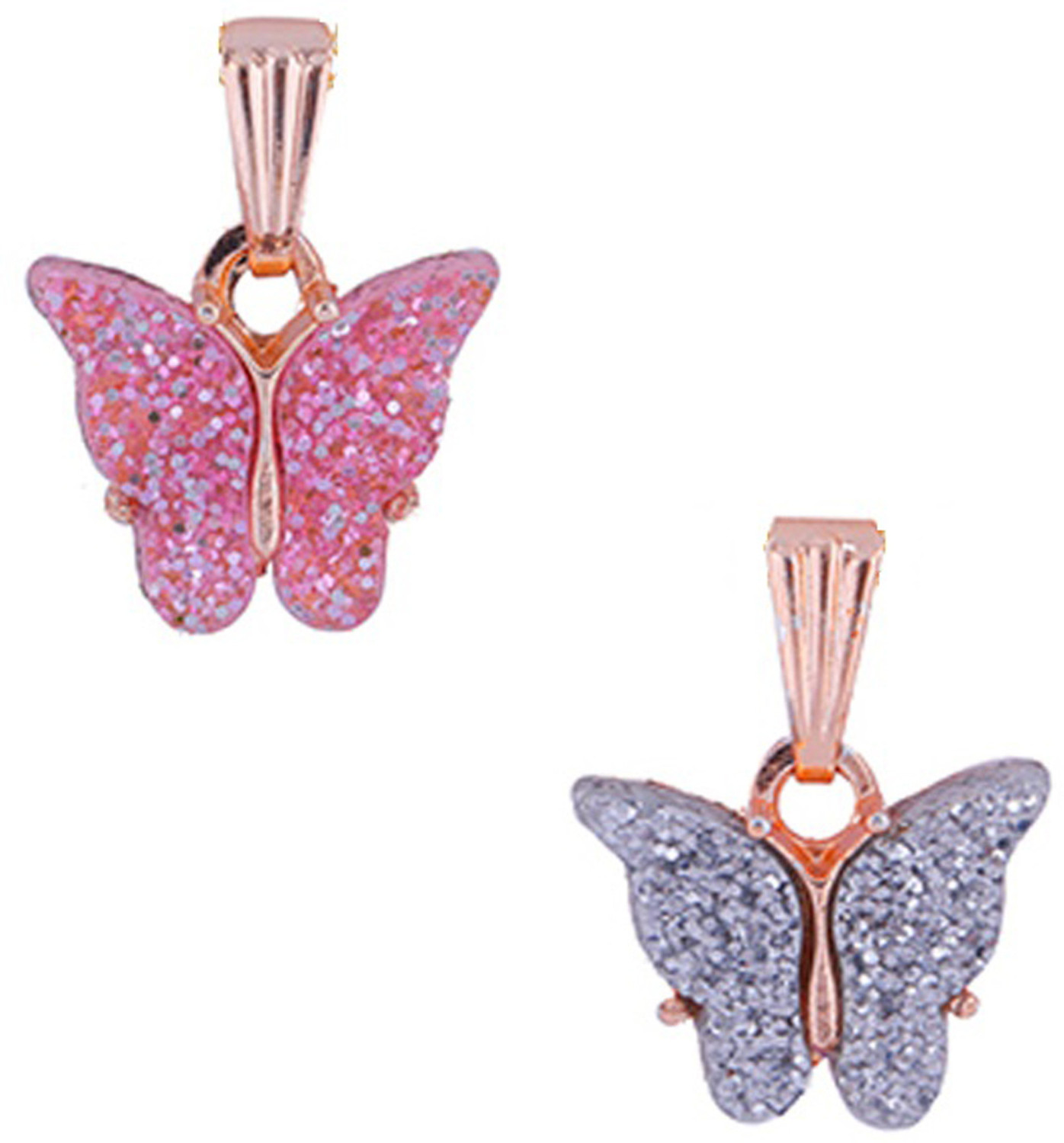 Image of Dressberry jewellery one gram gold plated butterfly shapde combo chain and pendant Amber Gold-plated Plated Brass Chain