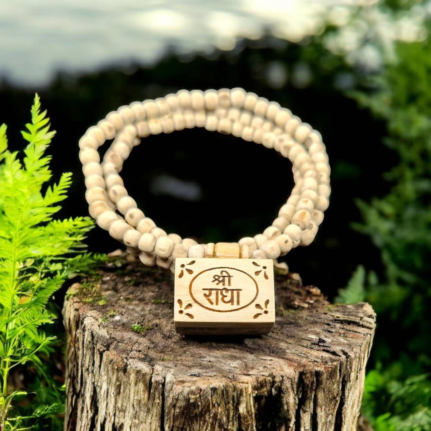 BHAKTI Tulsi Beads Kanthi Mala Necklace - Image 4