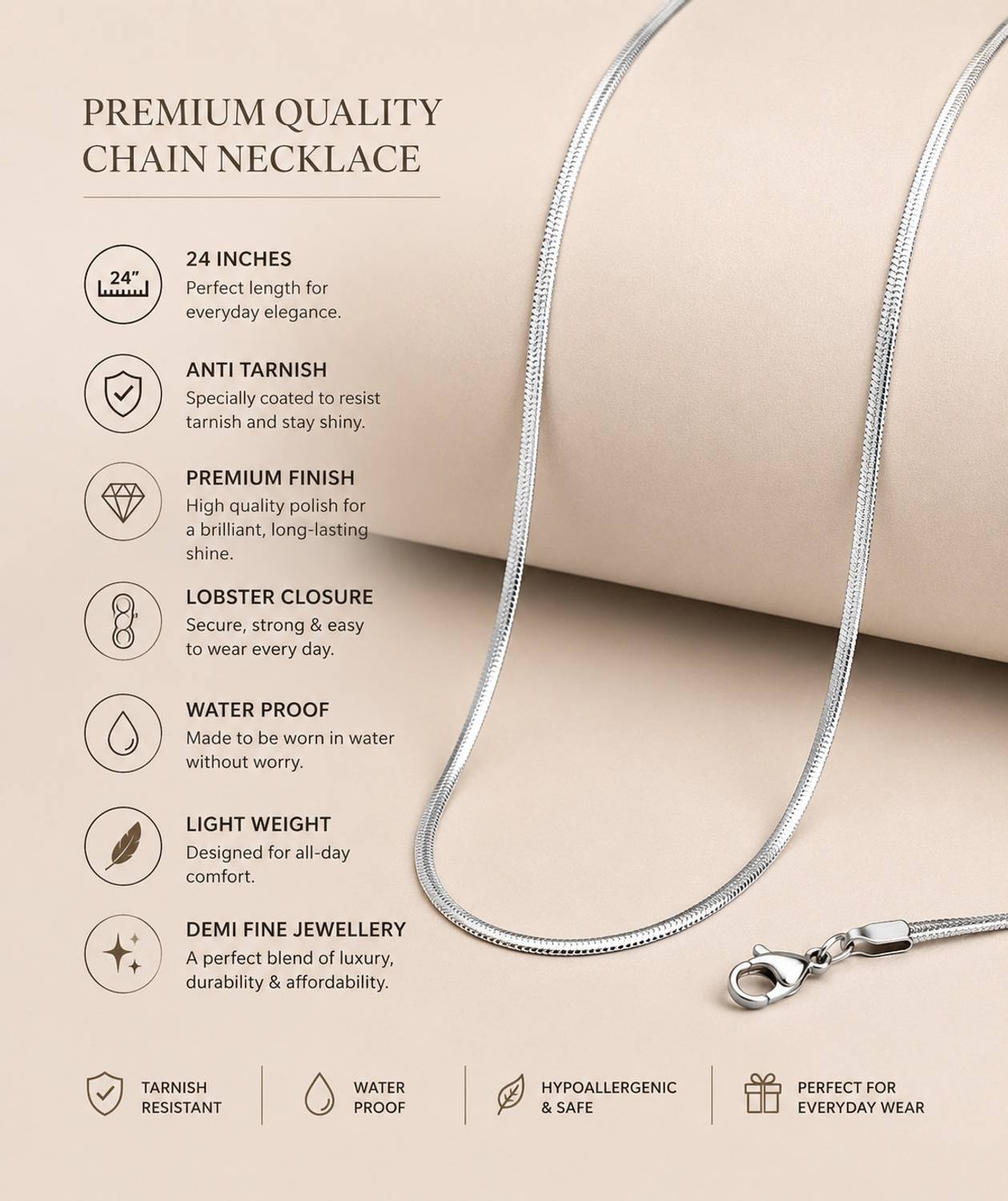 MoonMade Snake Gold-Plated Steel Chain - Image 4