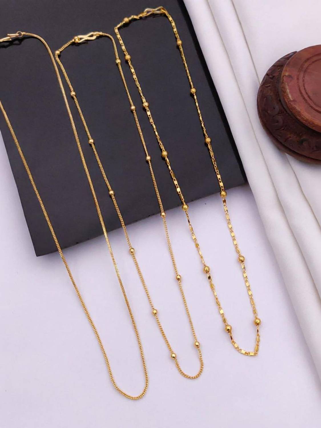 BRILLIANT BEADS JEWELS Gold-plated Plated Alloy Chain
