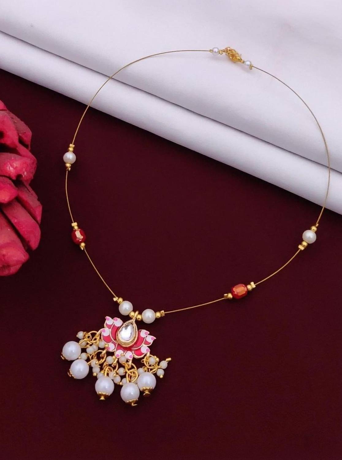 AP creation invisible necklace set Cubic Zirconia Gold-plated Plated Brass Chain
