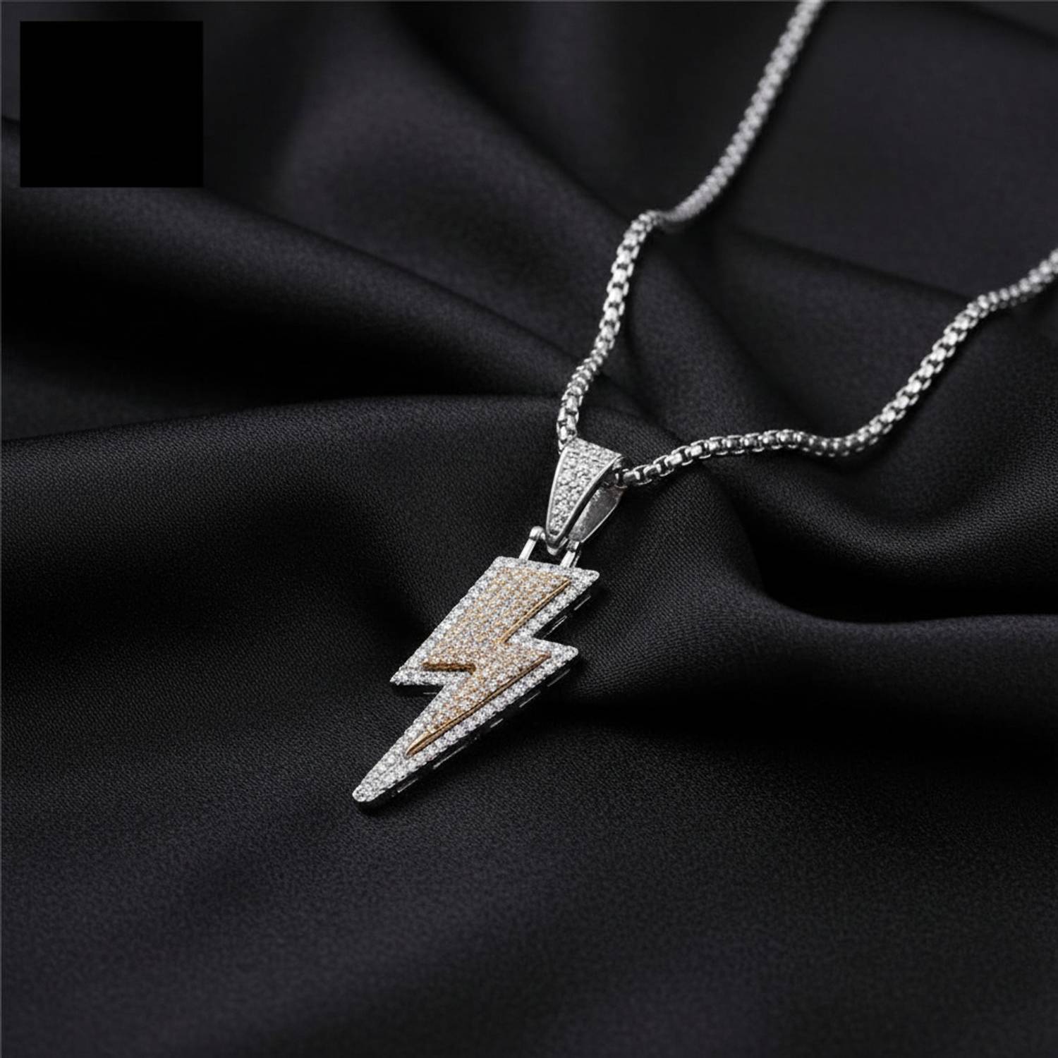 P.R.प्रिंट्स Stylish Lightning Bolt Pendant Chain - Image 2
