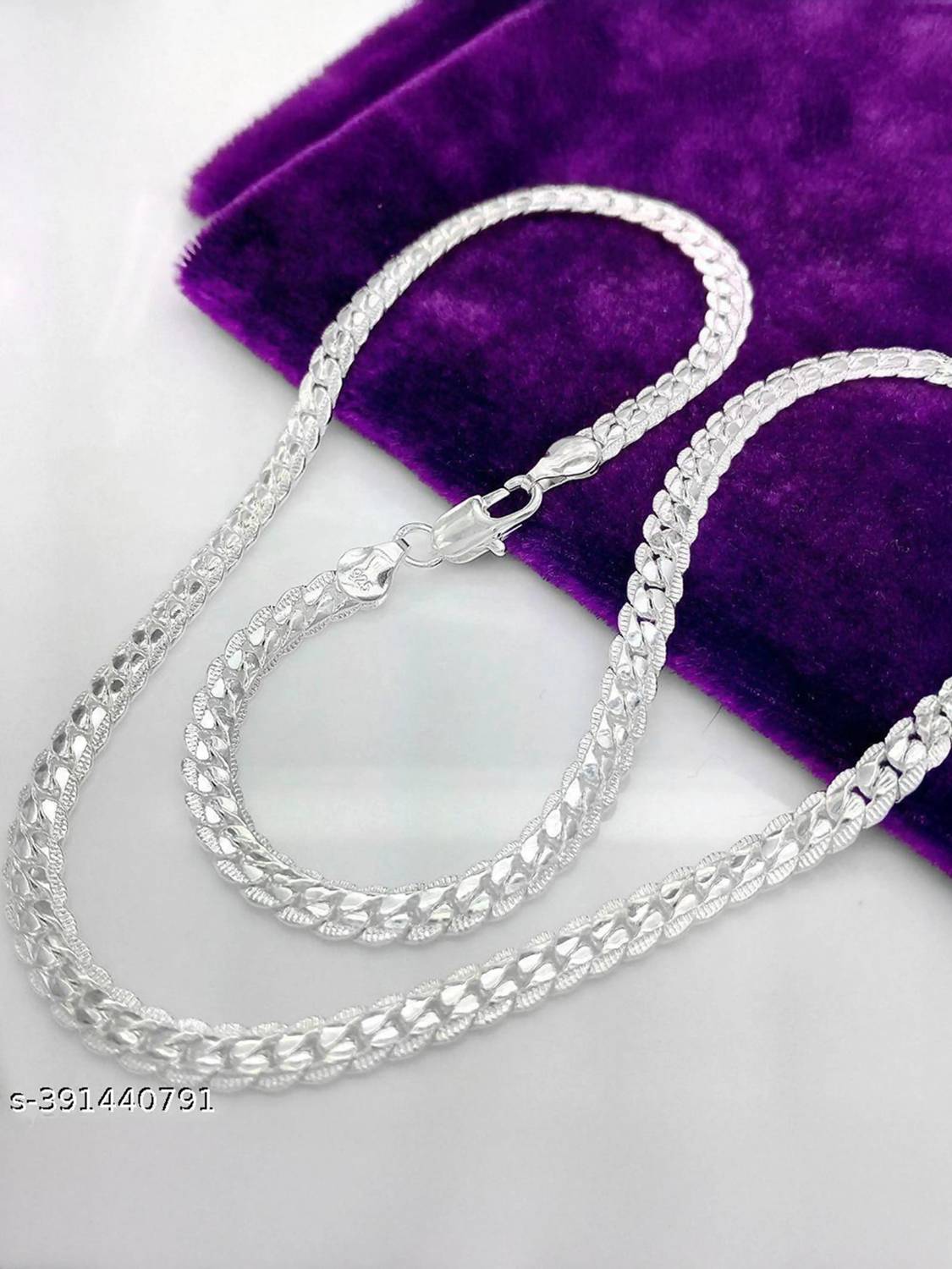RV jewels Silver Plated Stainless Steel Chain - Image 1