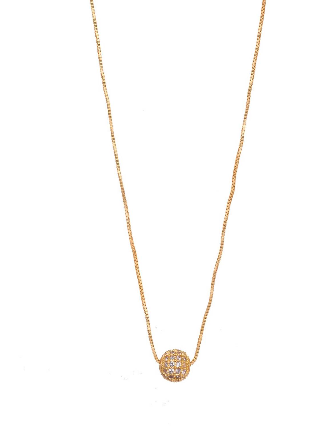 VPCREATION New Stylist Antique Shape Gold Plated Necklace Chain For Women, Girls Mother of Pearl, Cubic Zirconia Gold-plated Plated Alloy Chain