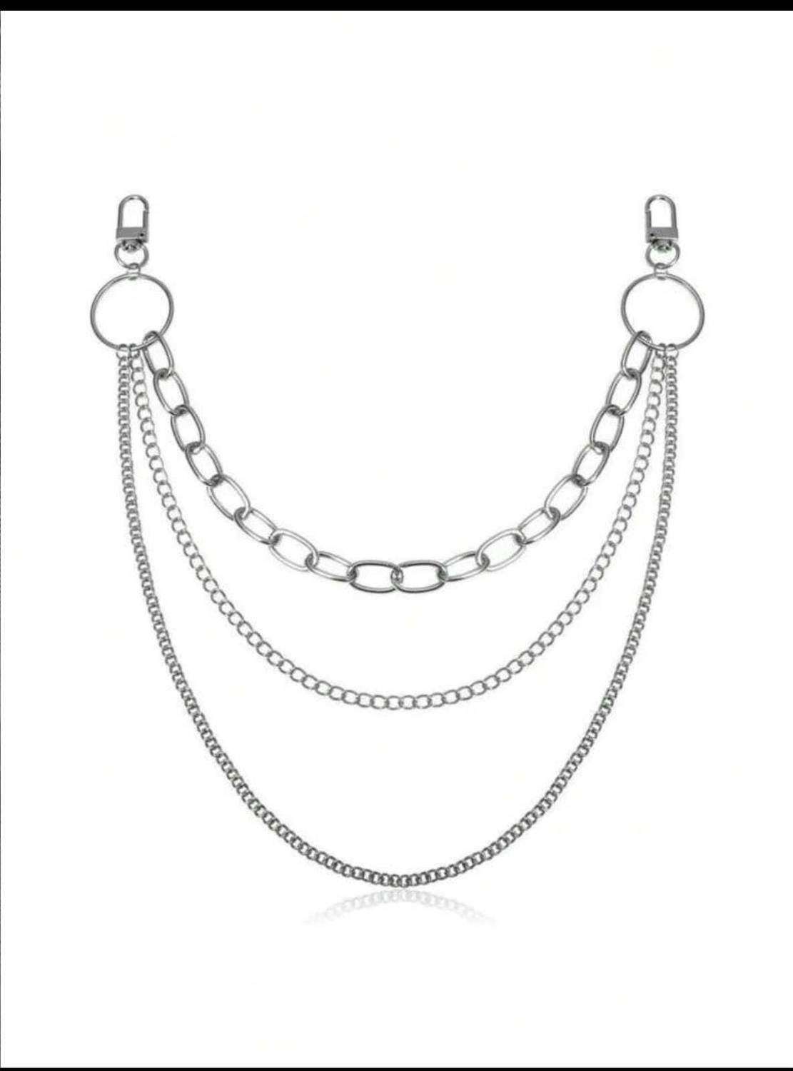 Delvix Versatile Waist Chain Jeans - Image 2