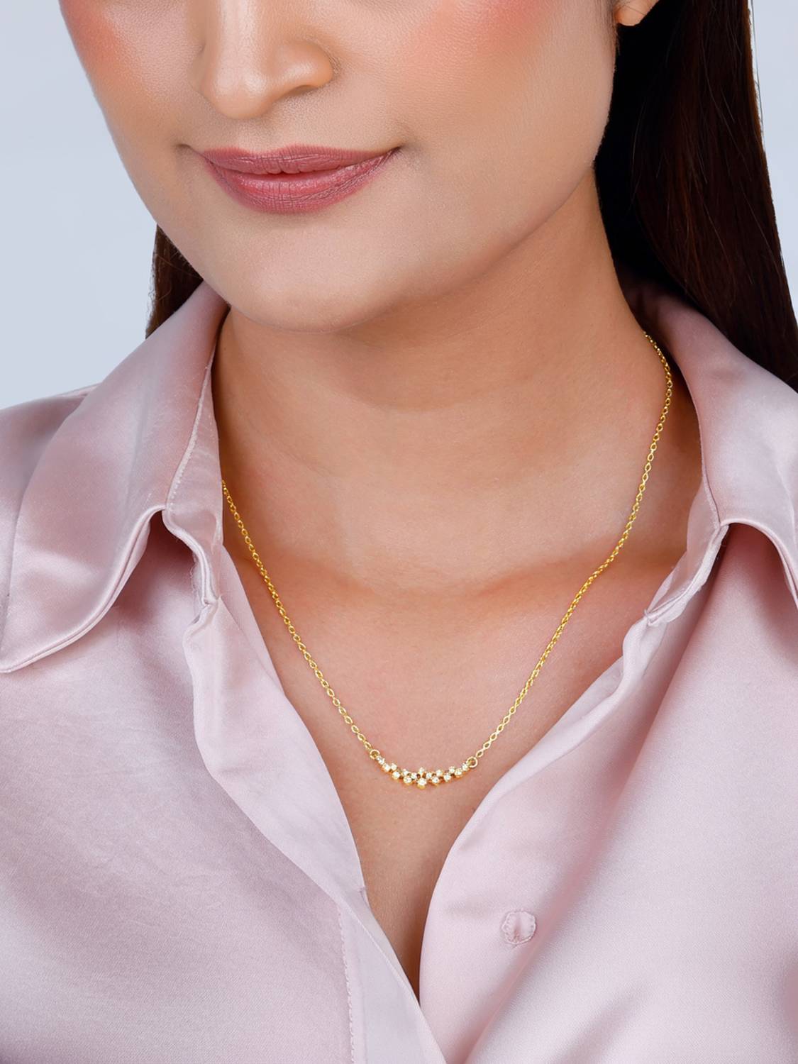GIVA 925 Cubic Zirconia Gold-plated Plated Sterling Silver Necklace deal from flipkart
