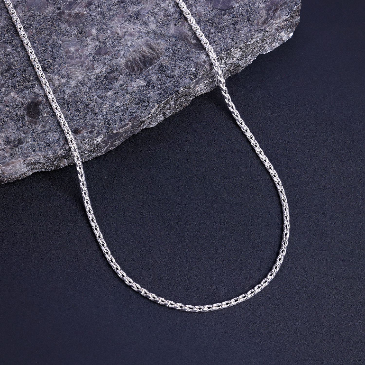 Image of GIVA Rhodium Plated Sterling Silver Chain