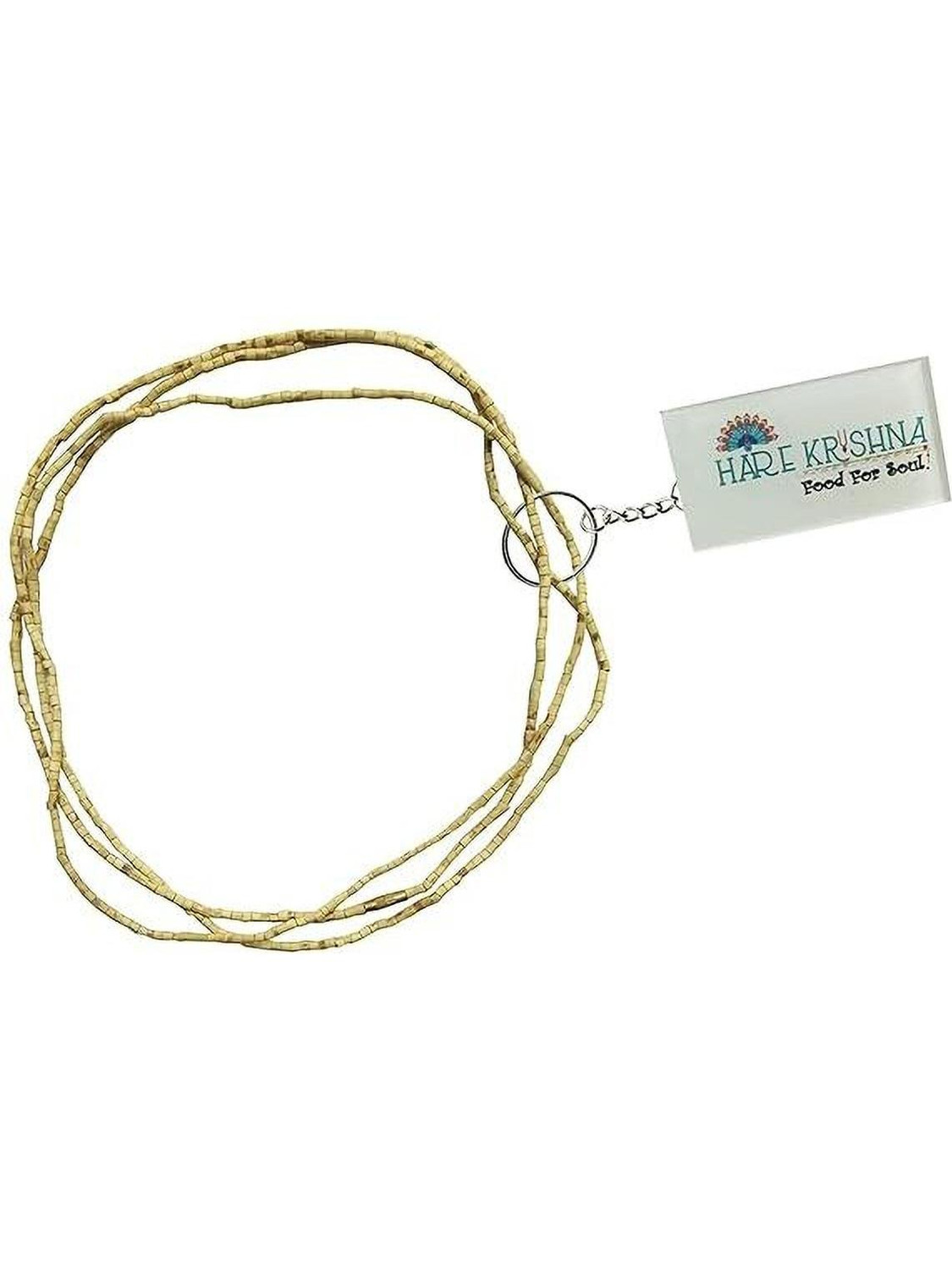 Image of Hare Krishna Food For Soul Tulsi Kanthi Mala - 3 Round Kanthi Mala - Tulsi Mala Wood Chain