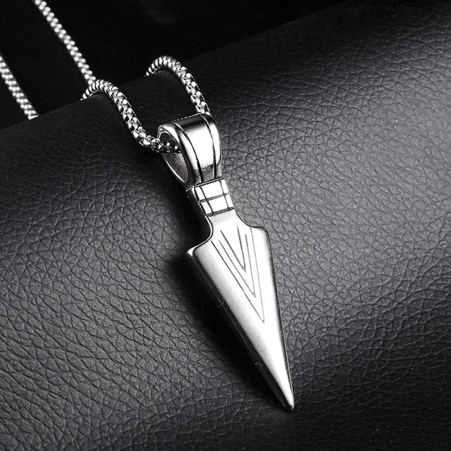 ADF Silver Plated Stainless Steel Long Chain Necklace - Image 4