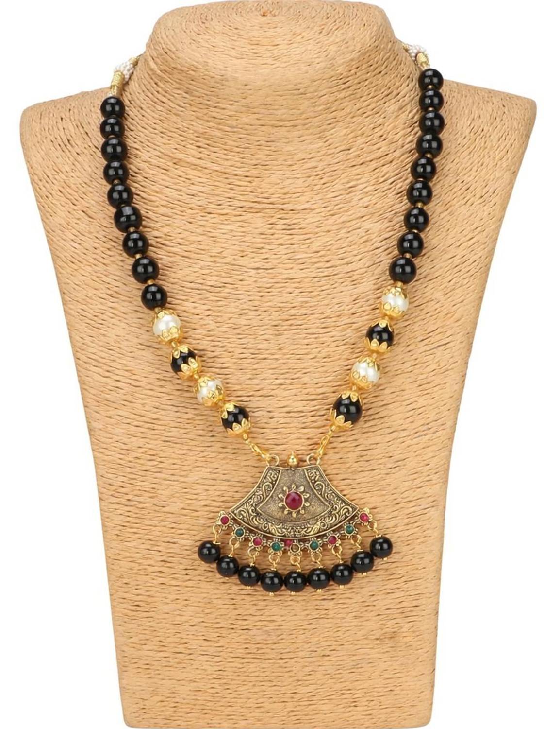 3SIX5 Bandana Brass Plated Alloy Necklace