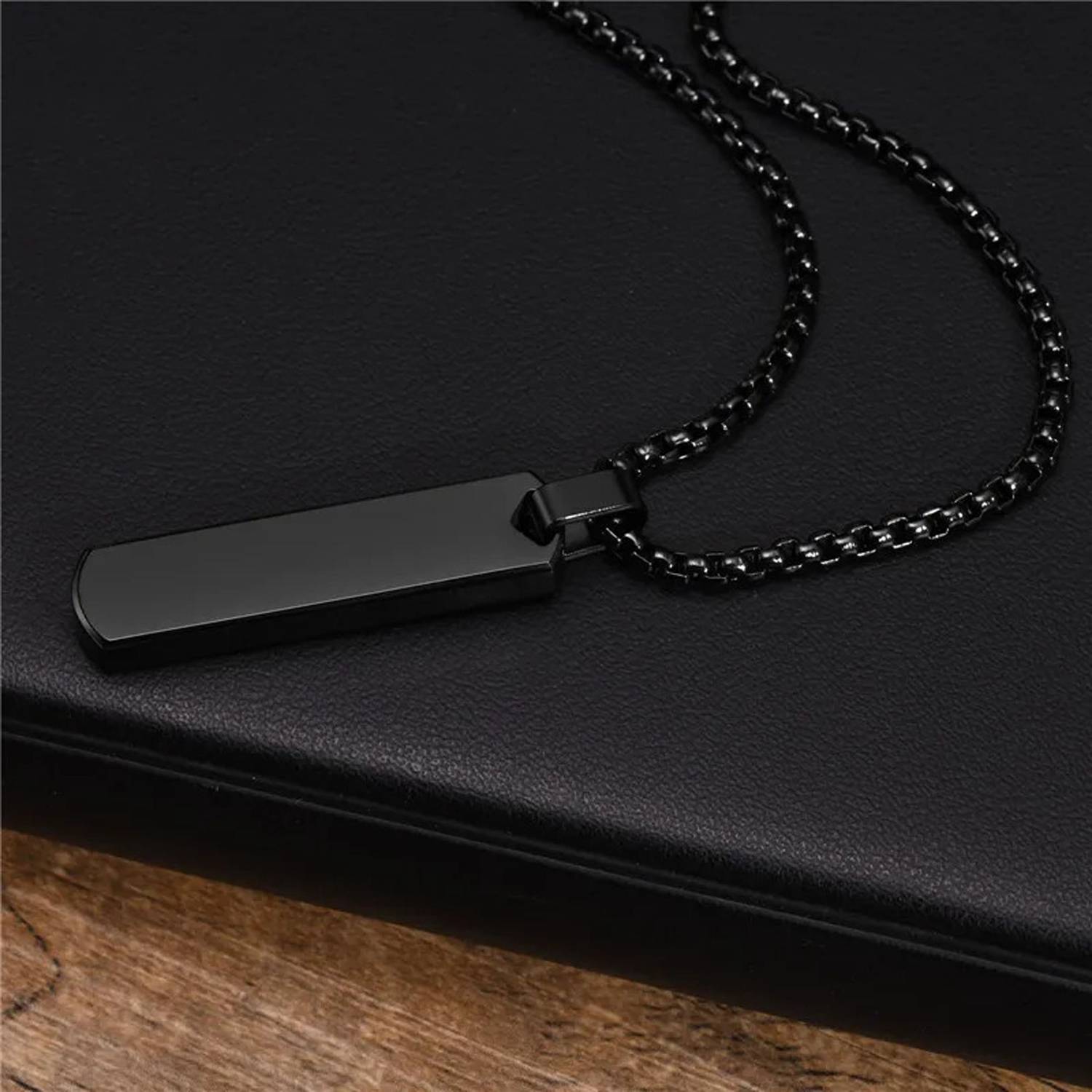 Thrillz Silver Bar Pendant for Men - Image 2